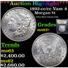 Image 1 : ***Auction Highlight*** 1892-cc /cc Vam 4 Morgan Dollar $1 Graded Select Unc BY USCG (fc)
