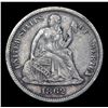 Image 2 : ***Auction Highlight*** 1862-s Seated Liberty Dime 10c Graded Choice AU BY USCG (fc)