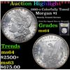 Image 1 : ***Auction Highlight*** 1880-o Colorfully Toned Morgan Dollar $1 Graded Choice Unc BY USCG (fc)
