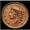 Image 2 : ***Auction Highlight*** 1838 N-12 R2 DDR Coronet Head Large Cent 1c Graded GEM+ Unc BN BY USCG (fc)