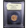 Image 4 : ***Auction Highlight*** 1868 Indian Cent 1c Graded GEM+ Unc RB BY USCG (fc)