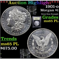 ***Auction Highlight*** 1901-o Morgan Dollar $1 Graded GEM Unc PL By USCG (fc)