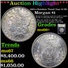 Image 1 : ***Auction Highlight*** 1883-o Rainbow Toned Vam 52 R5 Morgan Dollar $1 Graded GEM++ Unc By USCG (fc