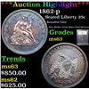 Image 1 : ***Auction Highlight*** 1862-p Seated Liberty Quarter 25c Graded Select Unc BY USCG (fc)