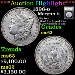 ***Auction Highlight*** 1896-o Morgan Dollar $1 Graded Select Unc By USCG (fc)