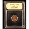 Image 4 : ***Auction Highlight*** 1897 Indian Cent 1c Graded Gem+ Unc RB By USCG (fc)