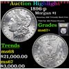 Image 1 : ***Auction Highlight*** 1896-p Morgan Dollar $1 Graded Gem++ Unc BY USCG (fc)