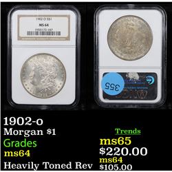 NGC 1902-o Morgan Dollar $1 Graded ms64 By NGC