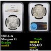 Image 1 : NGC 1884-o Morgan Dollar $1 Graded ms63 By NGC