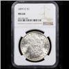 Image 2 : NGC 1899-o Morgan Dollar $1 Graded ms64 By NGC