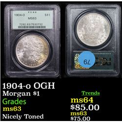 PCGS 1904-o OGH Morgan Dollar $1 Graded ms63 By PCGS