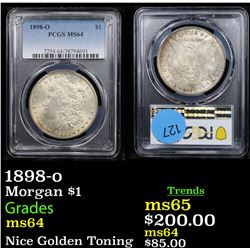 PCGS 1898-o Morgan Dollar $1 Graded ms64 By PCGS