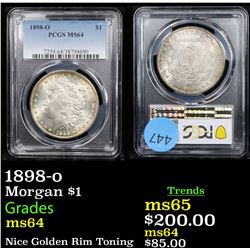 PCGS 1898-o Morgan Dollar $1 Graded ms64 By PCGS