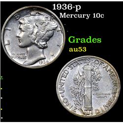 1936-p Mercury Dime 10c Grades Select AU