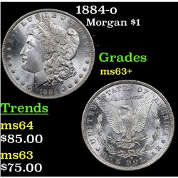 1884-o Morgan Dollar $1 Grades Select+ Unc