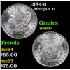 Image 1 : 1884-o Morgan Dollar $1 Grades Select+ Unc
