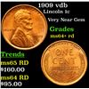 Image 1 : 1909 vdb Lincoln Cent 1c Grades Choice+ Unc RD