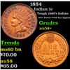 Image 1 : 1884 Indian Cent 1c Grades Choice AU/BU Slider+
