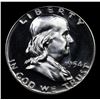 Image 2 : Proof 1954 Franklin Half Dollar 50c Grades GEM++ Proof Cameo