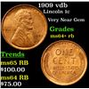 Image 1 : 1909 vdb Lincoln Cent 1c Grades Choice+ Unc RB