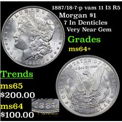 1887/18-7-p vam 11 I3 R5 Morgan Dollar $1 Grades Choice+ Unc
