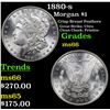 Image 1 : 1880-s Morgan Dollar $1 Grades GEM+ Unc