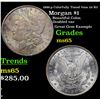 Image 1 : 1886-p Colorfully Toned Vam 24 R5 Morgan Dollar $1 Grades GEM Unc