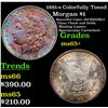 Image 1 : 1881-s Colorfully Toned Morgan Dollar $1 Grades GEM+ Unc