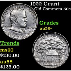 1922 Grant Old Commem Half Dollar 50c Grades Choice AU/BU Slider+