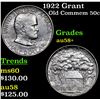 Image 1 : 1922 Grant Old Commem Half Dollar 50c Grades Choice AU/BU Slider+