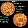 Image 1 : 1895 Indian Cent 1c Grades Choice Unc RD