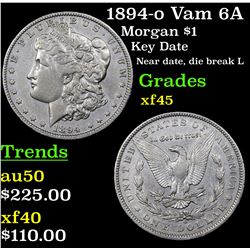 1894-o Vam 6A R6 Morgan Dollar $1 Grades xf+