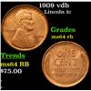 Image 1 : 1909 vdb Lincoln Cent 1c Grades Choice Unc RB