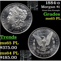 1884-o Morgan Dollar $1 Grades GEM Unc PL