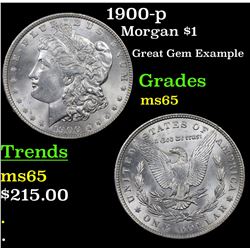 1900-p Morgan Dollar $1 Grades GEM Unc