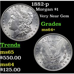1882-p Morgan Dollar $1 Grades Choice+ Unc