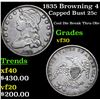 Image 1 : 1835 Browning 4 Capped Bust Quarter 25c Grades vf++
