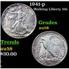 Image 1 : 1941-p Walking Liberty Half Dollar 50c Grades Choice AU/BU Slider