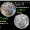 Image 1 : 1886-p Rainbow Toned Vam 6B R5 Morgan Dollar $1 Grades Select Unc
