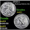 Image 1 : 1942-s Walking Liberty Half Dollar 50c Grades Select+ Unc