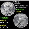 Image 1 : 1935-p Peace Dollar $1 Grades Choice+ Unc