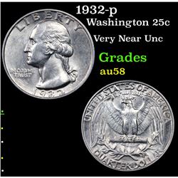 1932-p Washington Quarter 25c Grades Choice AU/BU Slider