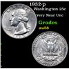 Image 1 : 1932-p Washington Quarter 25c Grades Choice AU/BU Slider