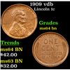 Image 1 : 1909 vdb Lincoln Cent 1c Grades Choice Unc BN