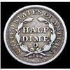 Image 3 : 1850-o  'O'o Above Bow Seated Liberty Half Dime 1/2 10c Grades Select AU
