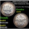 Image 1 : 1893 Columbian Old Commem Half Dollar 50c Grades Choice Unc