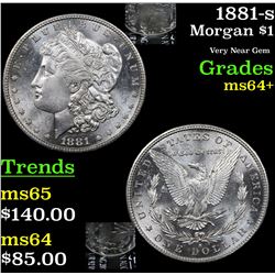 1881-s Morgan Dollar $1 Grades Choice+ Unc