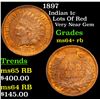 Image 1 : 1897 Indian Cent 1c Grades Choice+ Unc RB