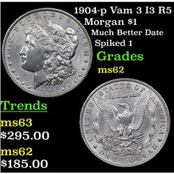 1904-p Vam 3 I3 R5 Morgan Dollar $1 Grades Select Unc