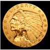 Image 2 : 1915-p Gold Indian Quarter Eagle $2 1/2 Grades Unc Details
